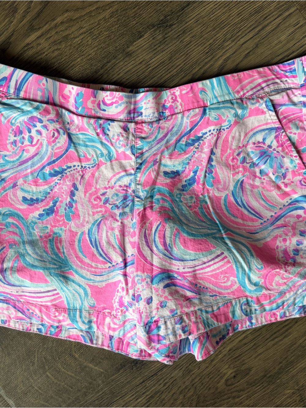 Lilly Pulitzer Pink Swirl Print High-Waist Shorts